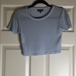 Baby blue crop top